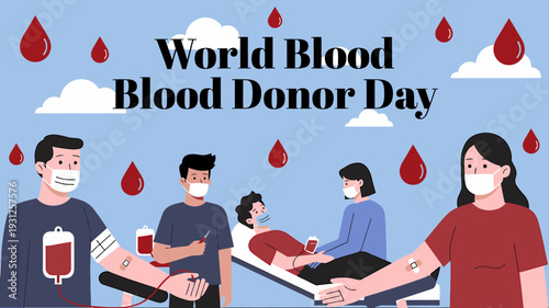 World Blood Donor Day Illustration vector illustration