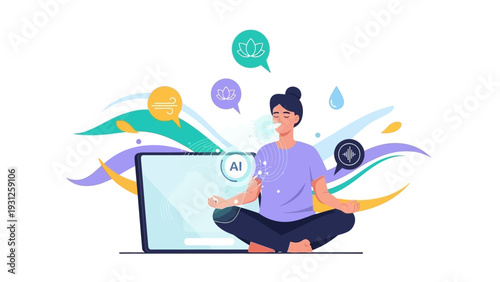 AI-powered mindfulness and digital well-being through meditation.