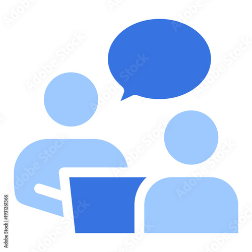 Job Interview Glyph Color Icon