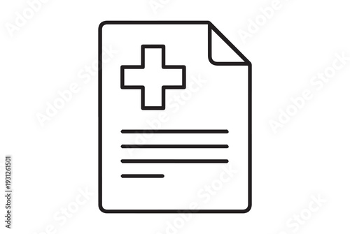 Digital Health Document with Medical Cross