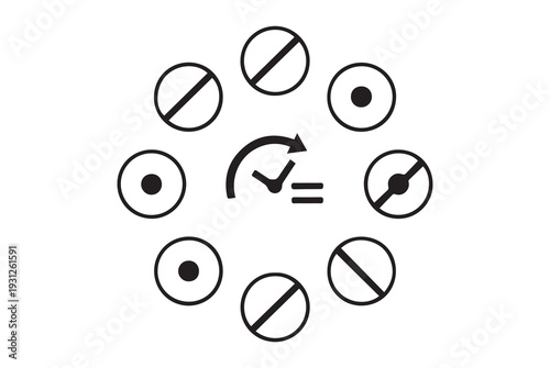 Circular Mode Status Update Graphic