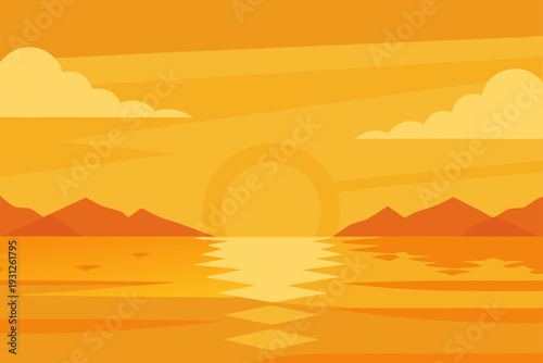 sunset in the desert