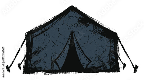 Hand-drawn canvas tent illustration
