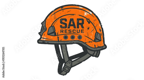 Orange SAR Rescue Helmet