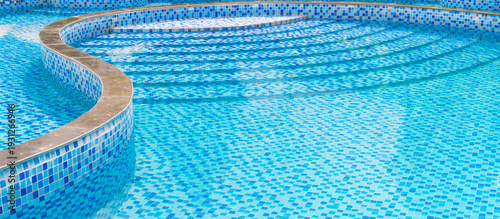 Wallpaper Mural Clear blue water in swimming pool with colorful pattern of the pool Torontodigital.ca