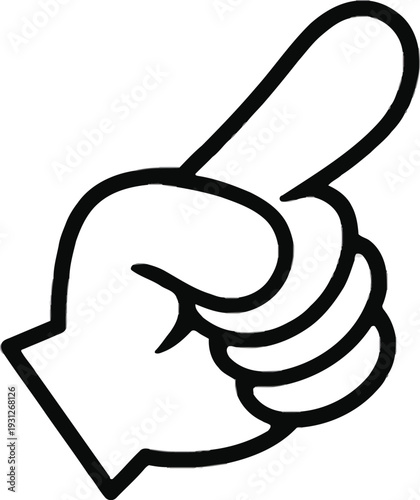 Thumbs up and down hand gesture icon vector illustration