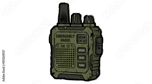 Rugged Emergency Radio Communication Device