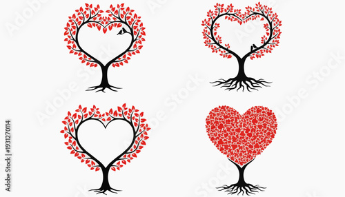 Heart-Shaped Trees with Roots