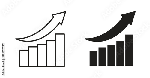 Growing profit icon. web vector design