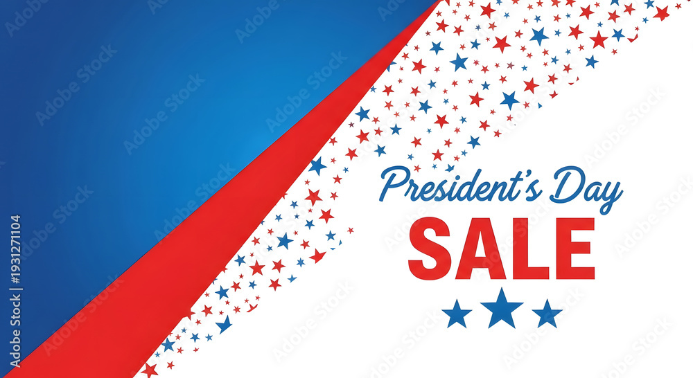 Obraz premium President's day sale celebration with patriotic colors and confetti