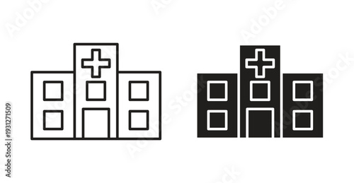Hospital building icon. web vector design