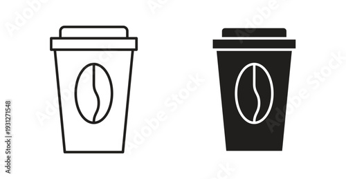 Hot coffee cup icon. web vector design