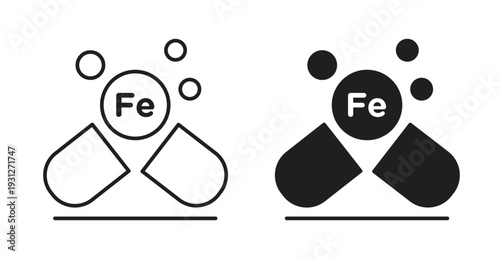 Iron capsule icon. web vector design