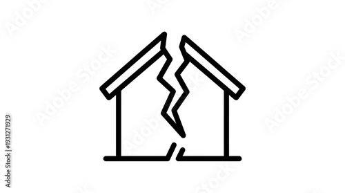Broken House Icon