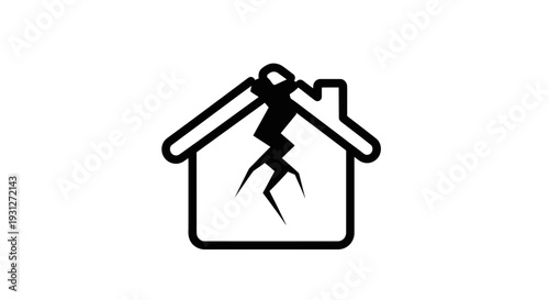 Cracked House Icon