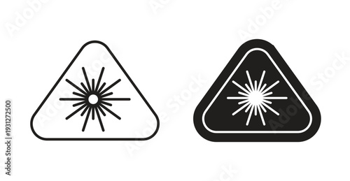 Laser warning icon. web vector design