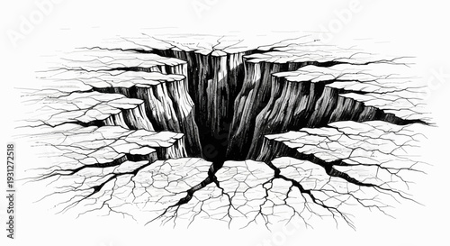 Deep Earth Chasm Illustration