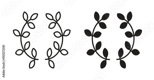 Laurel wreath icon. web vector design