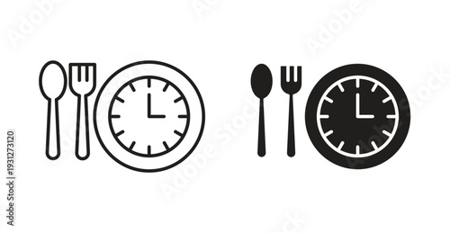 Lunch time icon. web vector design