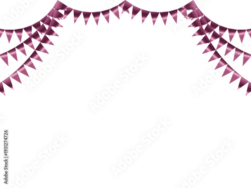 ガーランド三角、曲線、3ピンクF2