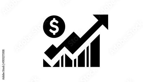 business graph with arrow
