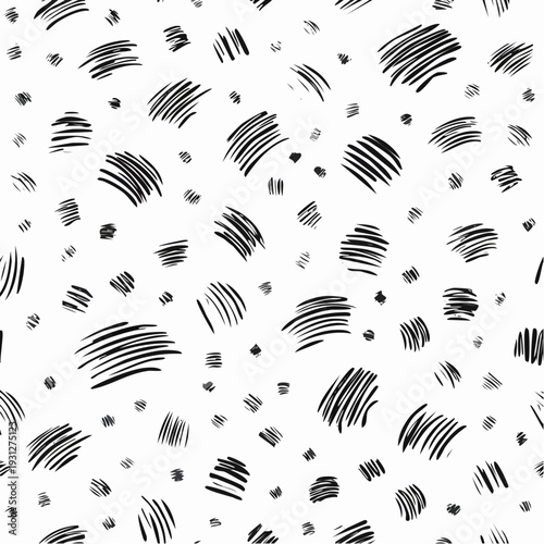 Creative minimalist hand draw Abstract art grunge pattern with black stroke abstract background