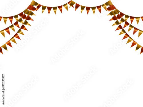 ガーランド三角、曲線、金9オレンジF2