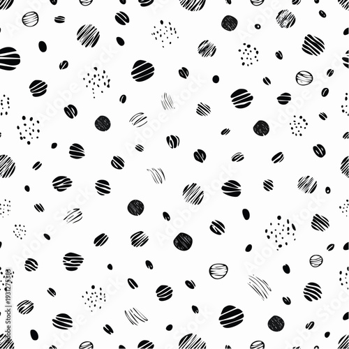 Creative minimalist hand draw Abstract art grunge pattern with black stroke abstract background