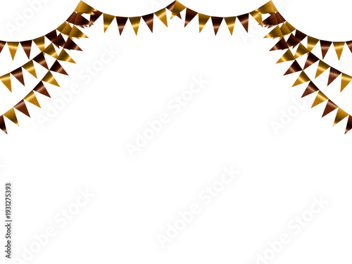 ガーランド三角、曲線、金18茶F2