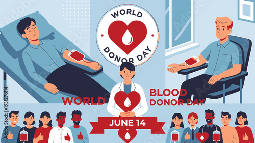 World Blood Donor Day Illustration vector illustration