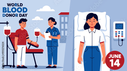 World Blood Donor Day Illustration vector illustration