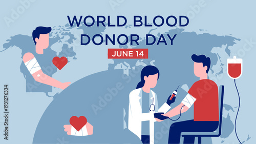 World Blood Donor Day vector illustration