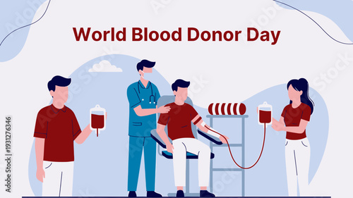 World Blood Donor Day vector illustration