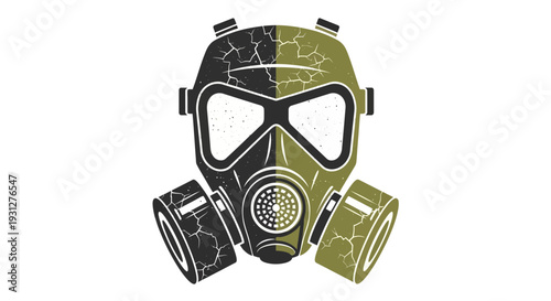 Cracked Gas Mask Icon
