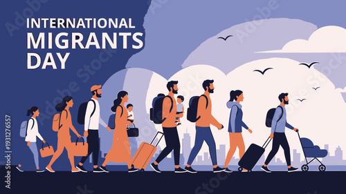 International Migrants Day Concept vector illustration