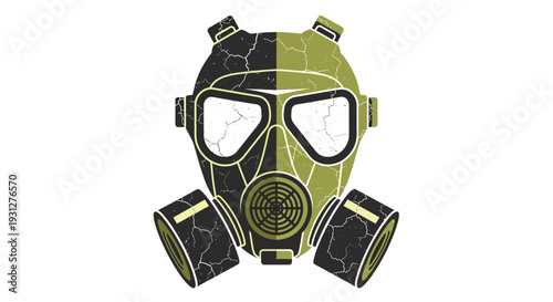 Distressed Gas Mask Icon