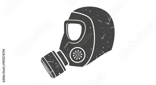 Grunge Gas Mask Illustration