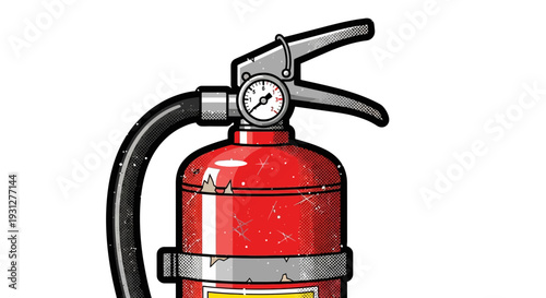 Vintage Fire Extinguisher Close-up