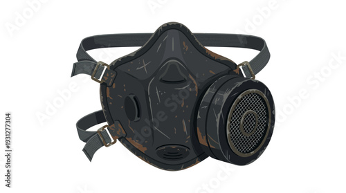 Vintage gas mask illustration
