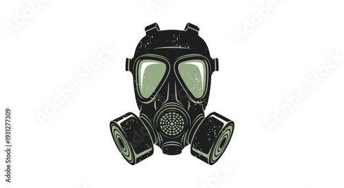 Vintage Gas Mask Illustration