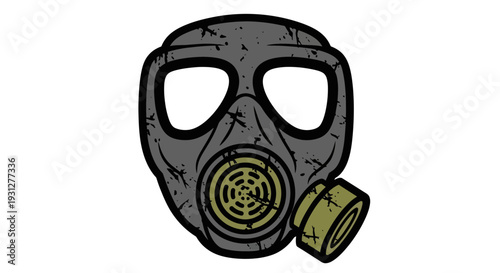 Vintage Gas Mask Illustration