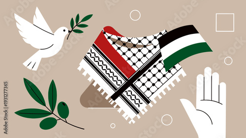 Palestinian Peace Symbol vector illustration