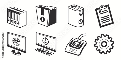 A collection of various electronic devices and computer components