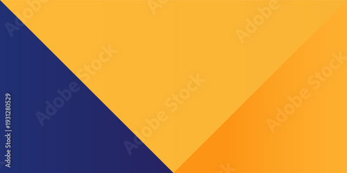 Abstract blue yellow fluid polygonal modern shapes