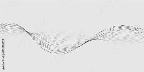 Abstract partcile halftone big data technology grey background