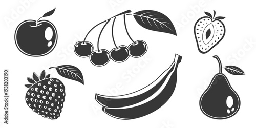 Assorted fruits arranged in a circular pattern with a smiling face