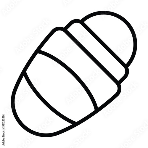 Minimal line illustration of deodorant roll-on bottle symbolizing freshness and personal hygiene. Simple monochrome style suitable for body care themes.