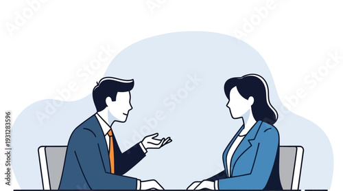 Business professionals in a meeting discussing important information