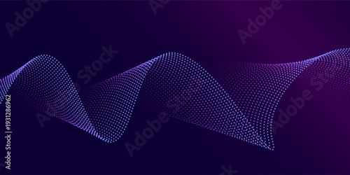Information halftone particle with technology background. 3d rendering vector