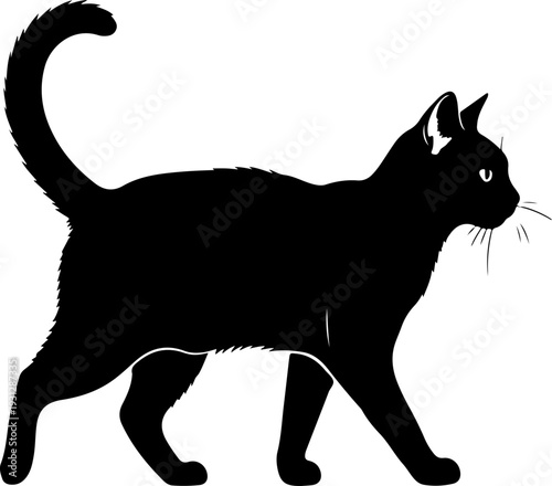 Cat silhouette vector illustration